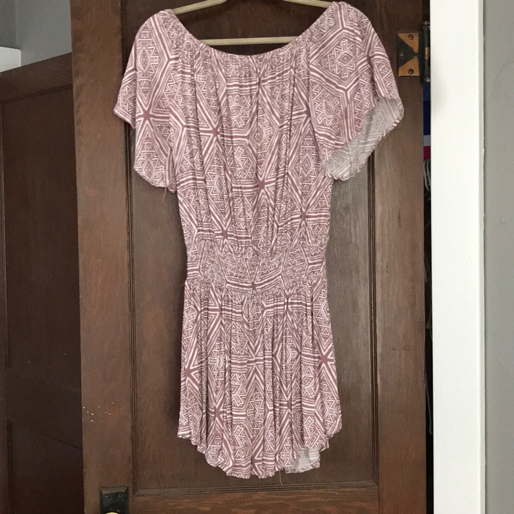 Aztec patterned dress - off the shoulder